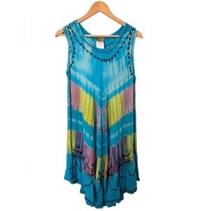 InGear Blue Embroidered Swimsuit Cover One Size